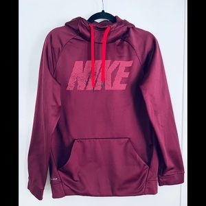 Nike Maroon Therma Dry Fit Hoodie Size Small